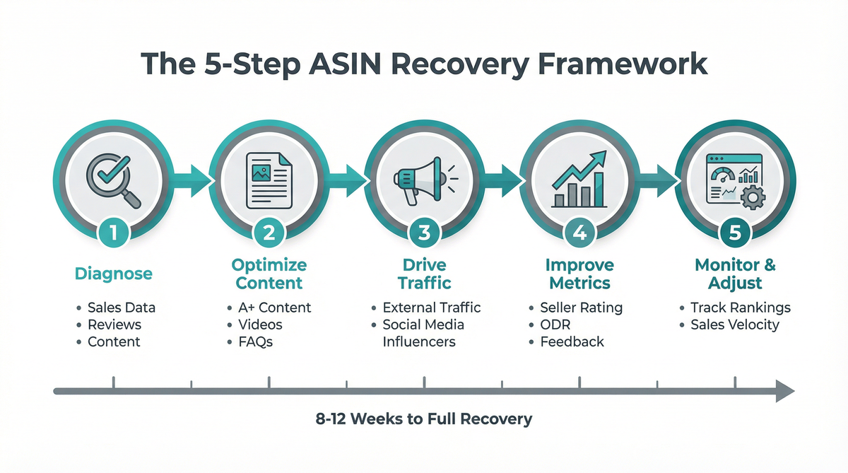 ASIN Recovery Framework: Revive Declining Amazon Sales in 8-12 Weeks